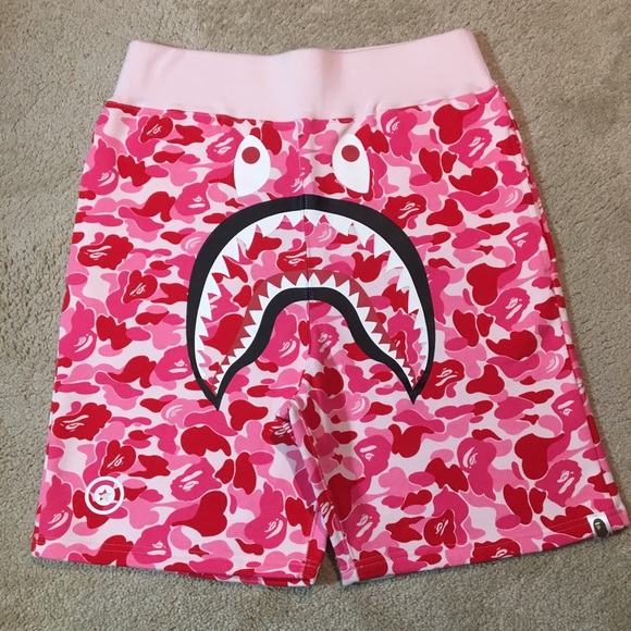 bape shorts pink